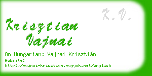krisztian vajnai business card