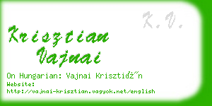 krisztian vajnai business card